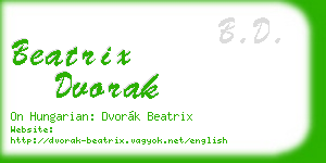 beatrix dvorak business card